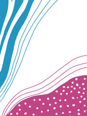 Modern hand drawn geometric memphis frame background. Vector design.