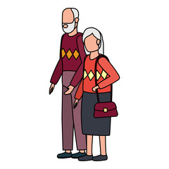 cute grand parents avatars characters