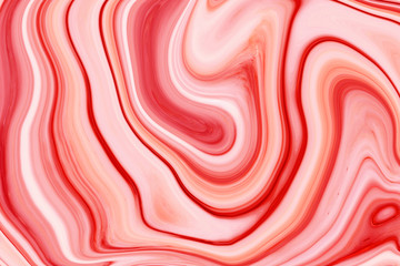 Marble ink colorful. Red marble pattern texture abstract background. can be used for background or wallpaper