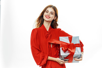 Fototapeta premium young woman with a gift