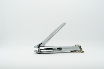 close up nail clippers isolated on white background