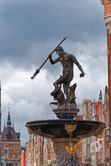 Obraz premium Neptunbrunnen. Danzig. Polen