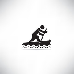 people row boat vector illustration