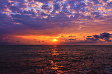 sunrise at the sea with beautiful colors