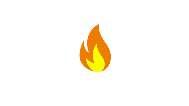 fire flames icon sign illustration isolated on white background