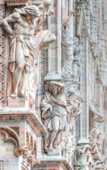 Obraz premium Milan Cathedral - (Duomo di Milano (Milan Cathedral) and Piazza del Duomo in Milan)