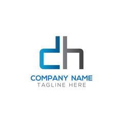 Initial DH Letter Logo With Creative Modern Business Typography Vector Template. Creative Letter DH Logo Vector.