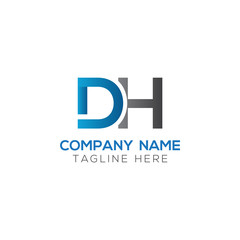 Initial DH Letter Logo With Creative Modern Business Typography Vector Template. Creative Letter DH Logo Vector.