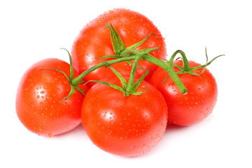 fresh tomatoes isolated on a white background