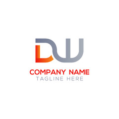 Initial DW Letter Logo With Creative Modern Business Typography Vector Template. Creative Letter DW Logo Vector.