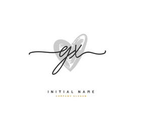 G X GX Beauty vector initial logo, handwriting logo of initial signature, wedding, fashion, jewerly, boutique, floral and botanical with creative template for any company or business.