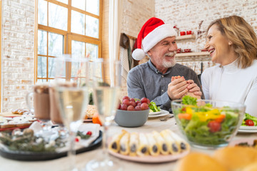 Kind female person laughing at funny joke