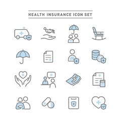 HEALTH INSURANCE ICON SET