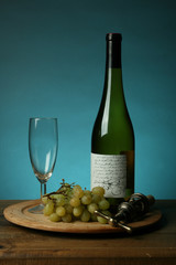 botella de vino blanco