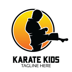 Karate Kids Logo Design Template