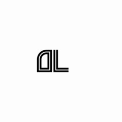Initial outline letter OL style template