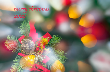 Christmas decoration on abstract background 