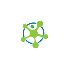 molecule logo vector icon template.