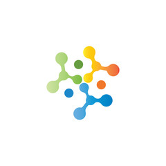 molecule logo vector icon template.