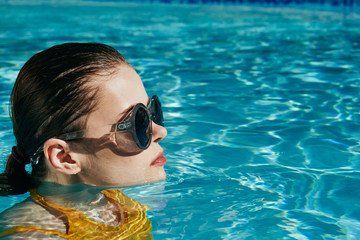 young girl in swimming pool