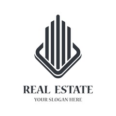 Real estate logo vector icon