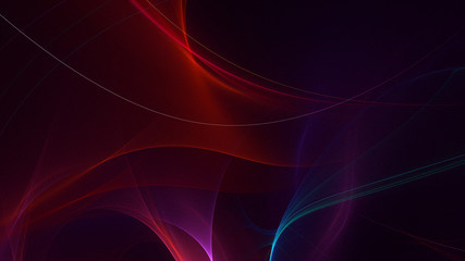 3D rendering abstract red fractal light background