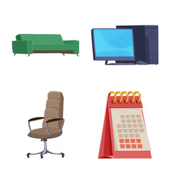 Vector design of furniture and work symbol. Collection of furniture and home vector icon for stock.
