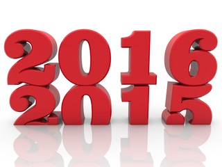 Red numbers on top of each other