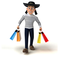 Fun 3d cartoon breton character