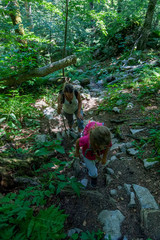 Hiking on Bijele stijene mountains in Croatia