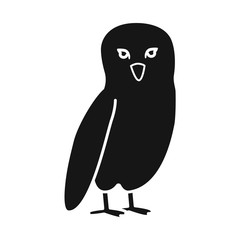 Vector illustration of bird and owl icon. Set of bird and nature stock symbol for web.