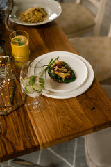 Asparagus Bruschetta on the holiday table