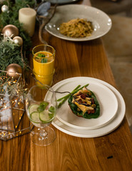 Asparagus Bruschetta on the holiday table