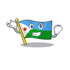 Happy confident Successful flag djibouti cartoon character style - 307316917