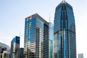 Obraz na płótnie Canvas Modern city with a tall skyscrapers