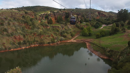 Landscape in nature park Cabarceno near Santander,province Pas-Miera in Spain