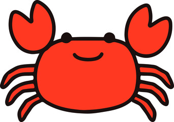 Outlined Cute Crab