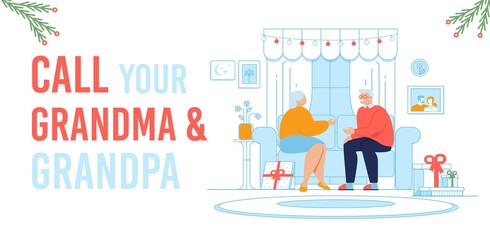 Poster Motivate Call Grannies on Xmas Holidays