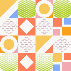 Minimalist geometry with simple shapes. Design abstract vector patterns for web banners, business presentations, branding packages, printed fabrics, wallpapers
