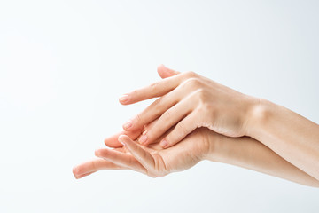 hands isolated on white background