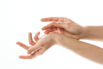 hands isolated on white background