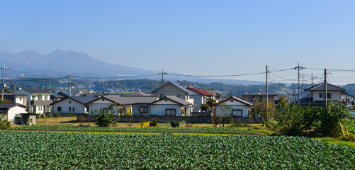 Small rural town in Gunma, Japan