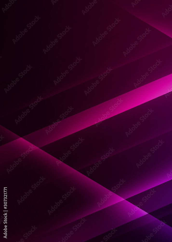 Poster dark abstract background with neon lines, glow. bright neon glow.