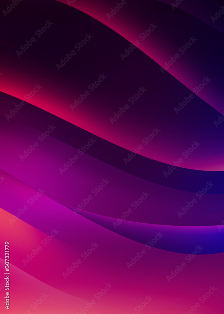 Poster dark abstract background with neon lines, glow. bright neon glow.