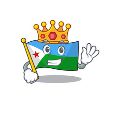 King Indonesian flag djibouti on cartoon character mascot design - 307321914