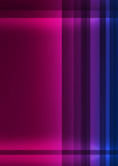 Dark abstract background with neon lines, glow. Bright neon glow.