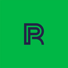 Creative Initial letter PR/RP abstract Vector logo for company identity. lowercase p and r initial design template. Vector illustration.
