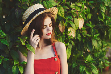 young woman in hat