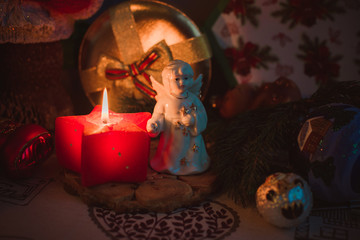 Christmas winter composition, pretty little things, ideas and inspiration 