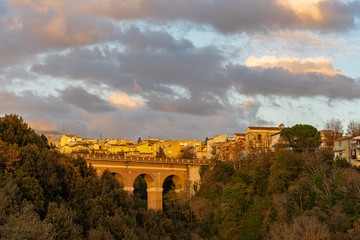 Glimpses of the historic center of Isernia, capital of the homonymous province of Molise, a...
